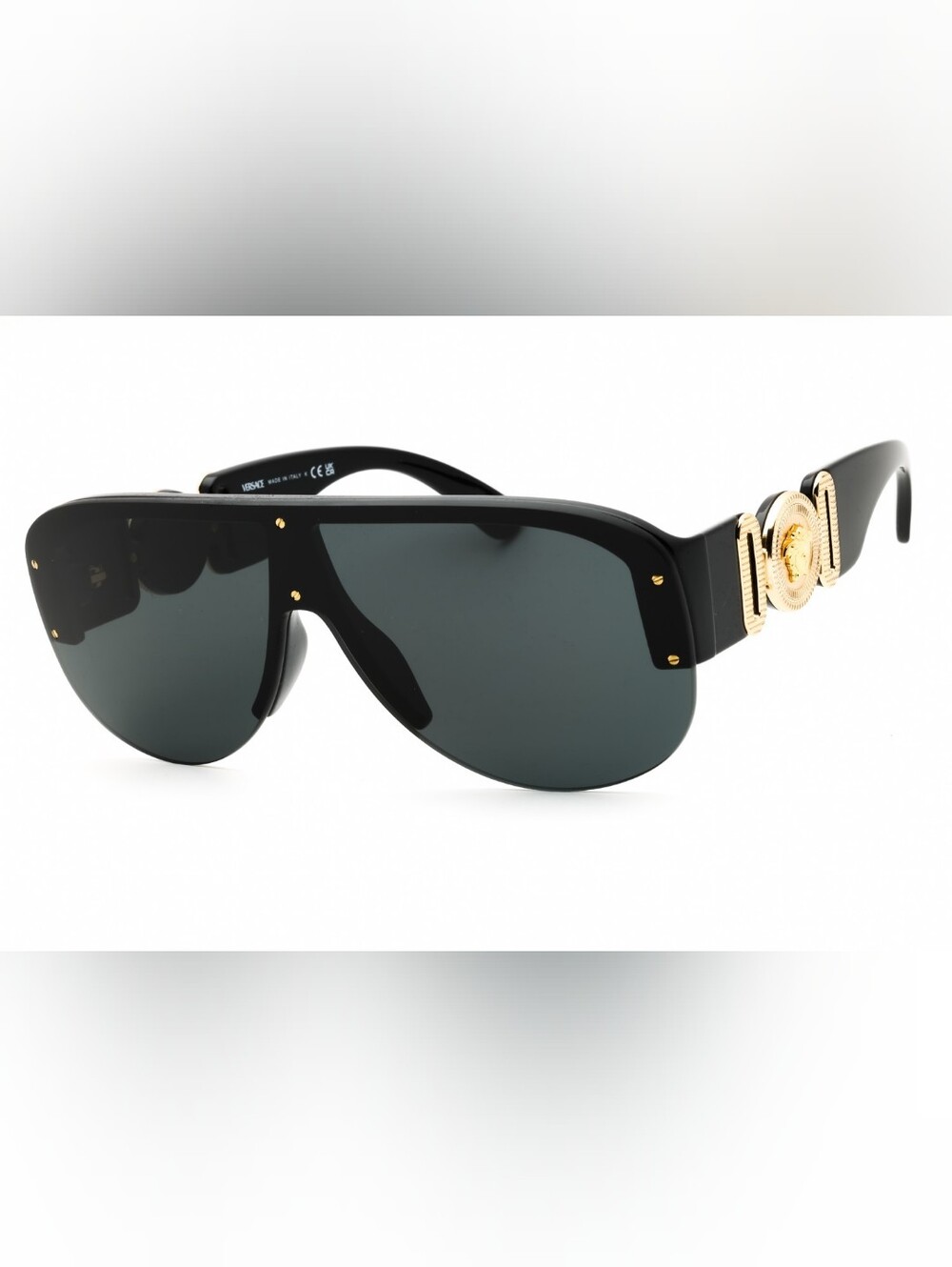 Versace 0VE4391, Black/Dark Grey, Shield, Size148X1X140,Men's Sunglasses